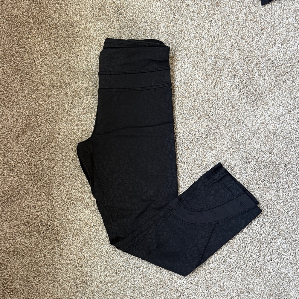 lululemon athletica Black Patterned Leggings